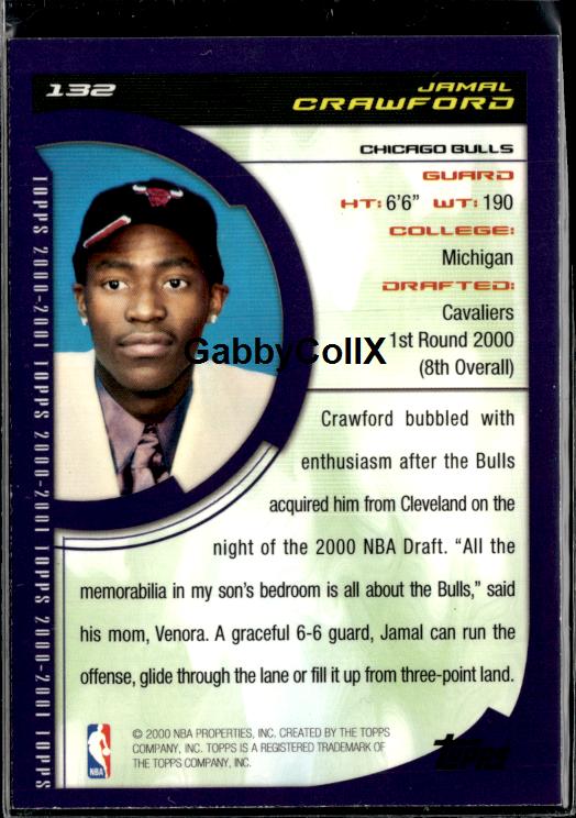 2000-01 Topps #132 Jamal Crawford #ixqs - Back