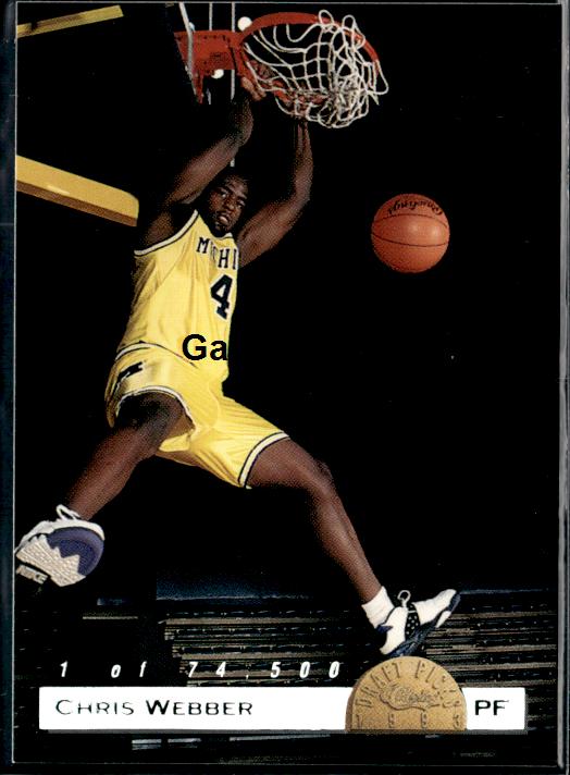 1993 Classic Draft Picks #LP1 Chris Webber Limited Prints #ixqx