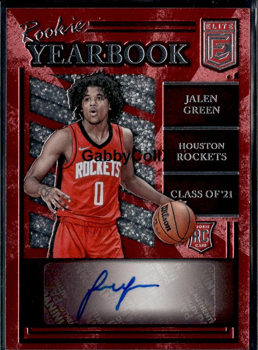 2021-22 Donruss Elite #RY-JGR Jalen Green Rookie Yearbook Autographs #ixrk