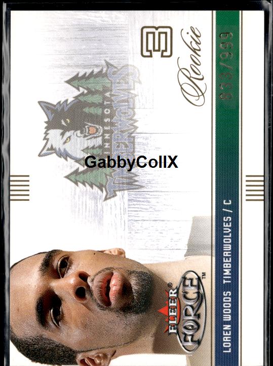 2001-02 Fleer Force #129 Loren Woods Special Force #/50 #ixt2