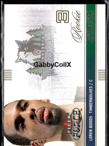 2001-02 Fleer Force #129 Loren Woods Special Force #/50 #ixt2