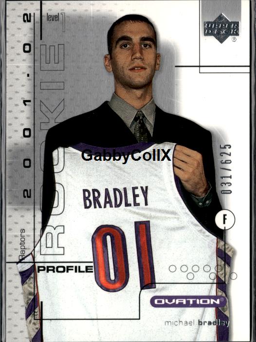 2001-02 Upper Deck Ovation #105a Michael Bradley #/625 #ixtd