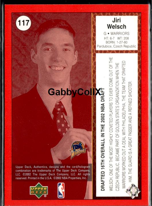 2002-03 UD Authentics #117 Jiri Welsch #/799 #ixu3 - Back