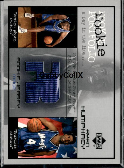 2002-03 Upper Deck #RP-RH Ryan Humphrey Rookie Portfolio Jerseys #ixup