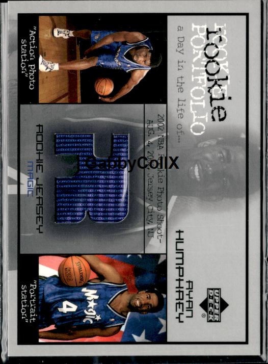 2002-03 Upper Deck #RP-RH Ryan Humphrey Rookie Portfolio Jerseys #ixup