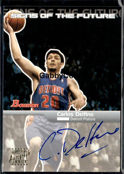 2003-04 Bowman #SFA-CD Carlos Delfino Signs of the Future #ixxz