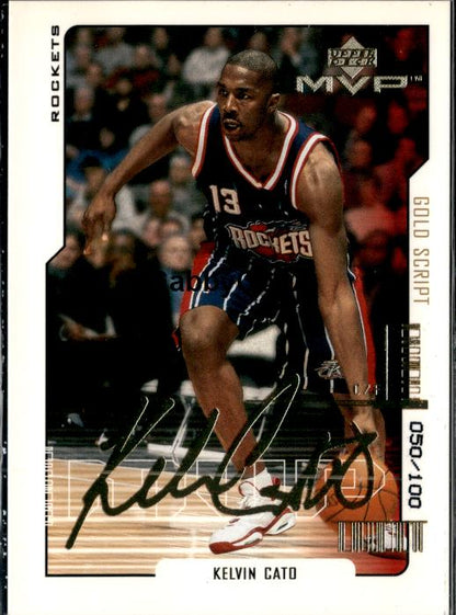 2000-01 Upper Deck MVP #64 Kelvin Cato Gold Script #/100 #ixyg