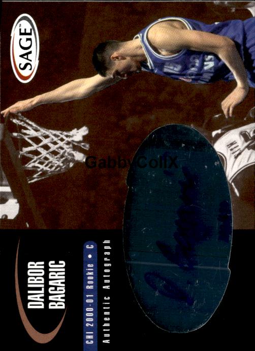 2000 SAGE #A1 Dalibor Bagaric Autographs #/999 #ixyv