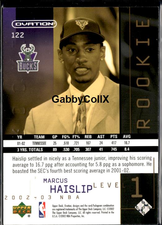 2002-03 Upper Deck Ovation #125 Amare Stoudemire #/1999 #ixz3 - Back