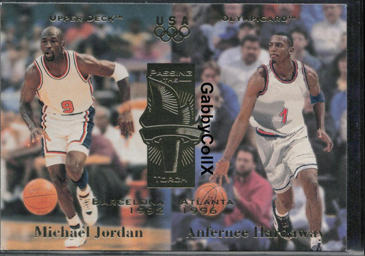 1996 Upper Deck USA Olympicards #134 Michael Jordan / Anfernee Hardaway PT #m4q1