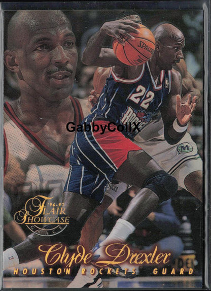 1996-97 Flair Showcase #22 Clyde Drexler Flair Showcase Row 1 (Grace) #mooc