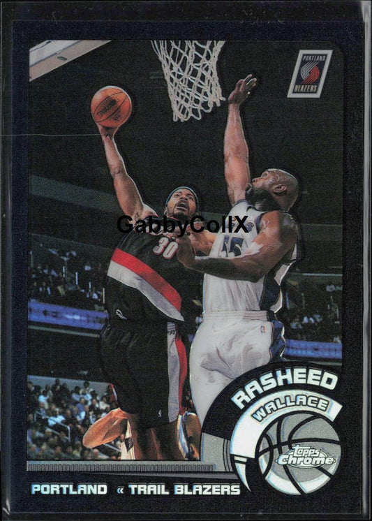 2002-03 Topps Chrome #5 Rasheed Wallace Refractors #o4d7