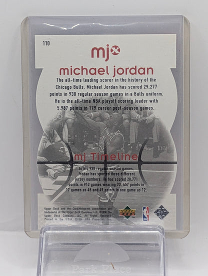 1998 Upper Deck MJx #110 Michael Jordan Timepieces Gold #/23 #7056 - Back