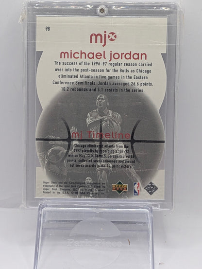 1998 Upper Deck MJx #98 Michael Jordan Timepieces Bronze #/230 #705a - Back