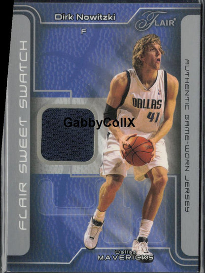 2003-04 Flair #SSJ-DN Dirk Nowitzki Sweet Swatch #/250 #rczo